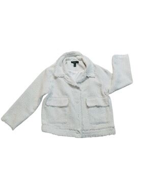 FOREVER 21 ~ Cream Tweed Collared Long Sleeve Fully Lined Blazer size S/M